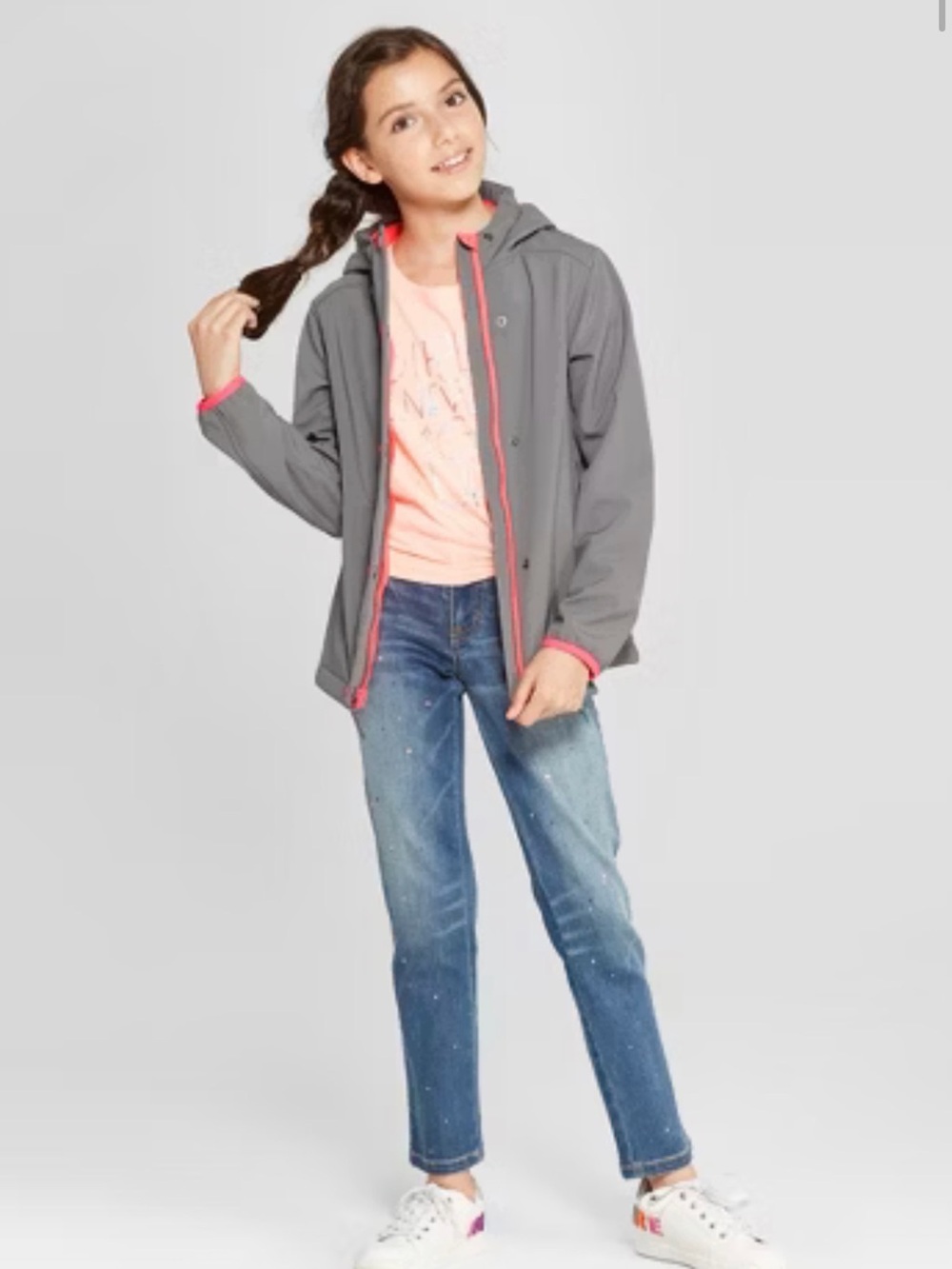 Cat & Jack girls softshell jacket Sz M 7/8 - Picture 2 of 7